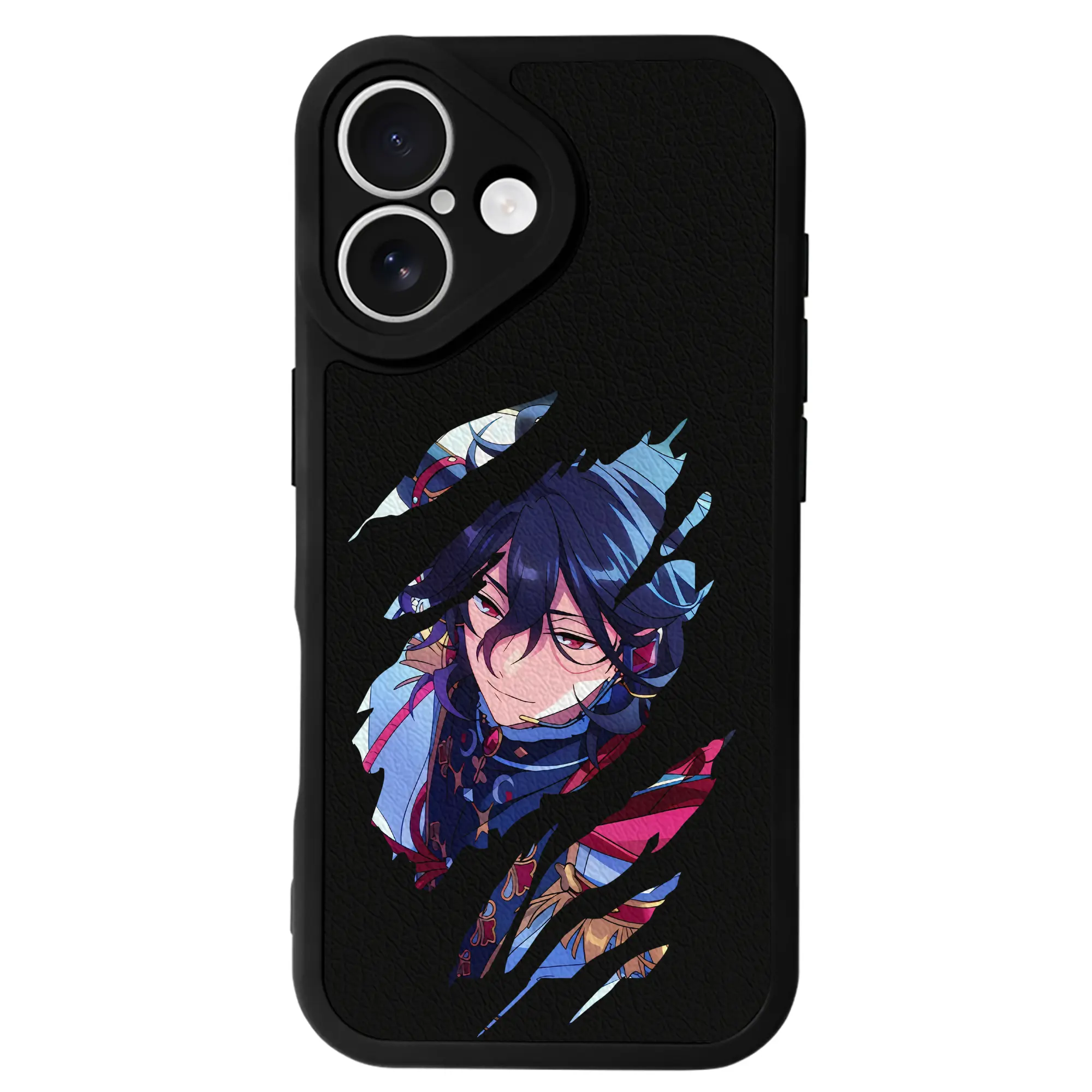 あんさん ぶる グッズ UNDEAD 朔間零 - IPhone 16シリーズ対応 ・ シリコンスマホケース ・ レザー調 ・ 高精度フィット ・ 耐衝撃 ・ ワイヤレス充電対応 ・ 精密カット